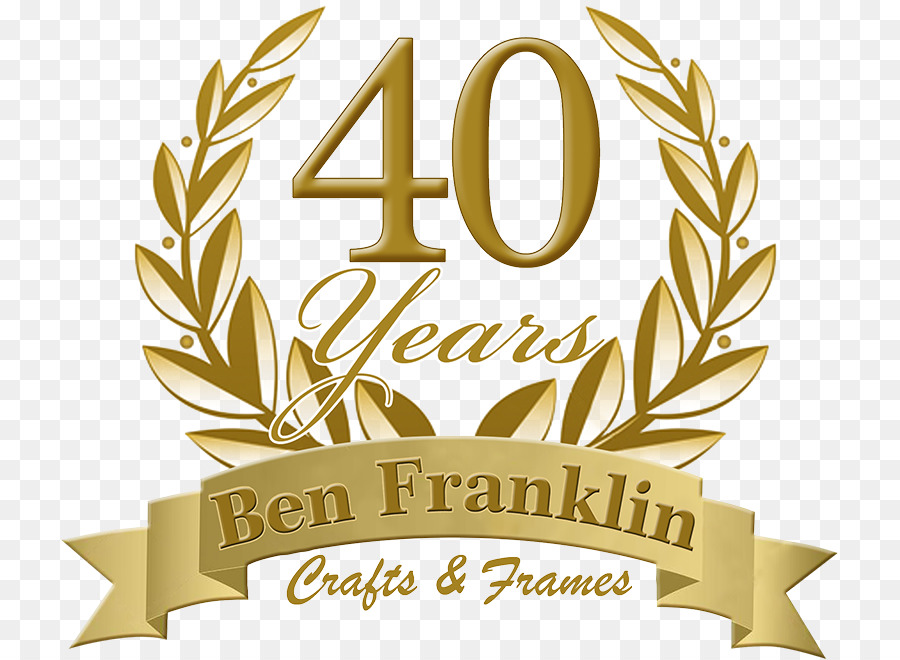 Ben Franklin Handwerk und Frame Shop Logo Marke Schriftarten - 40 Jahre