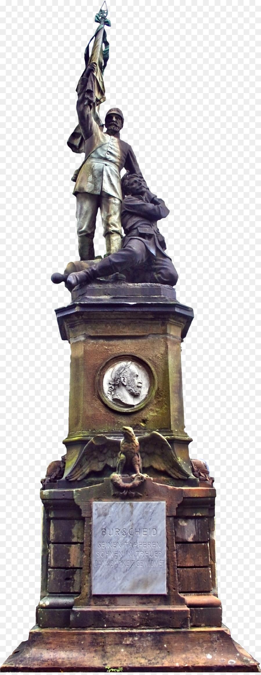 Statue Deutschlands Denkmal war memorial Portable Network Graphics - blumenranke freigestellt
