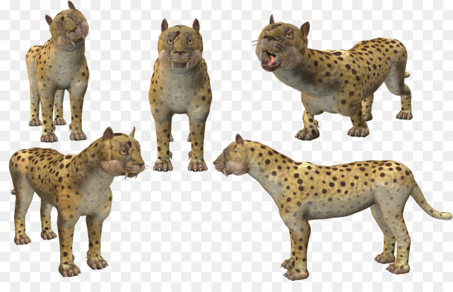 Geparden Löwe Dinofelis Spore Kreaturen Digitale Kunst - Gepard