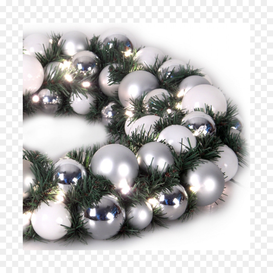 Ornamento di natale Pino del Cordone Giorno di Natale in Famiglia - ghirlanda di argento