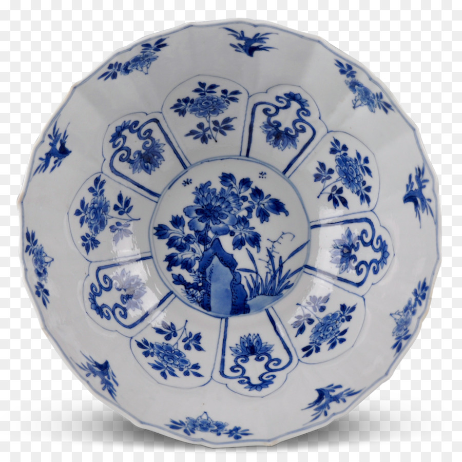 Platte Blau und weiß Keramik Keramik Kobalt blau Teller - Platte