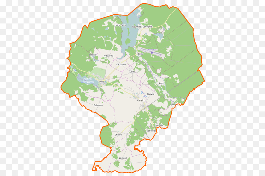 Comune Di Karsin Косцежине Carte Ecoregion Municipality - Posizione sulla mappa
