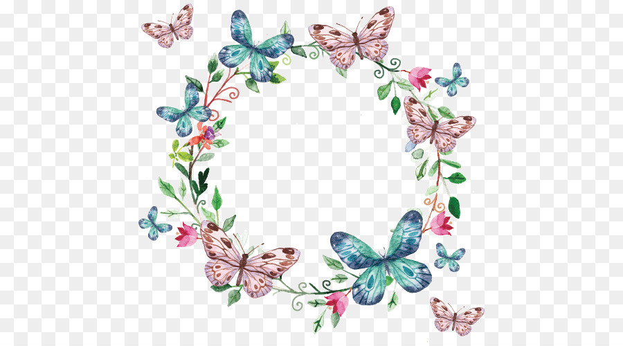 Schmetterling Bild-Rahmen-Blumen-Entwurfs-Scrapbooking - Schmetterling