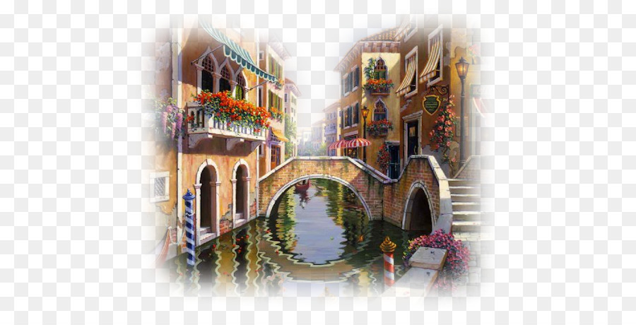 Venedig-Kunst-Landschaft, Gemälde Landschaftsmalerei - Porzellan
