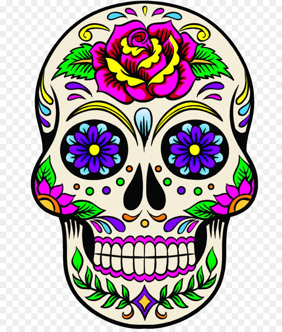 Calavera cucina Messicana del Giorno dei Morti, la Morte Ornamento Floreale - calavera messicano