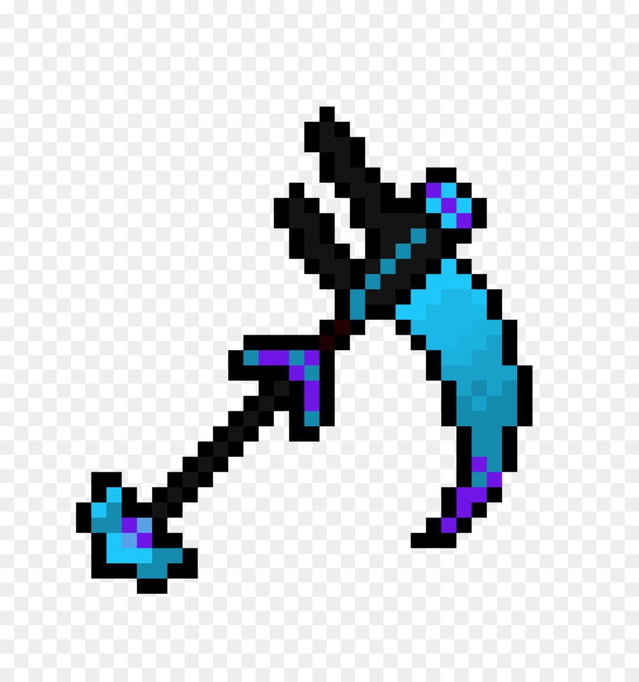 Terraria Pixel art Falce della Morte - logo Nightwing