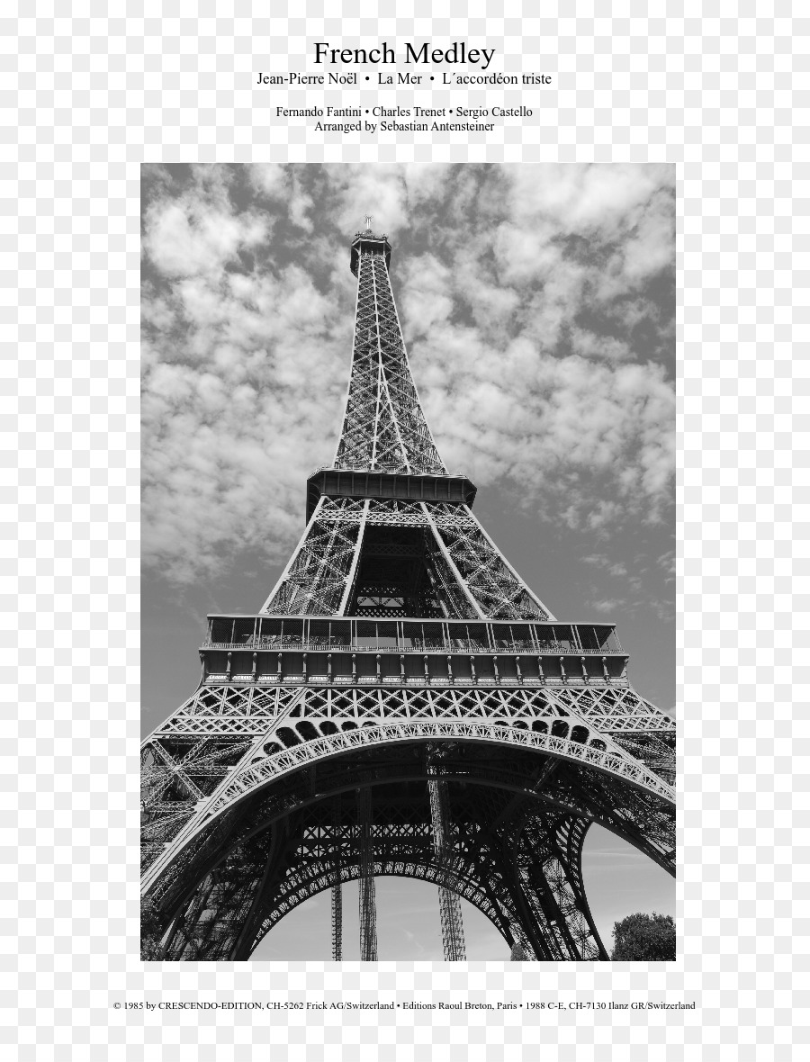 Eiffel Tower Black and white Papier-Graustufen - Eiffelturm