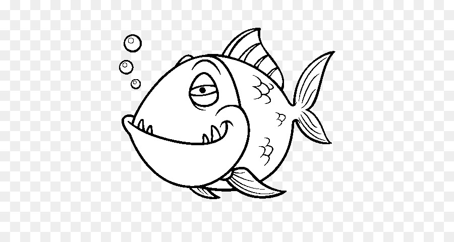 Malbuch Red bellied piranha Zeichnung - piranha Fisch