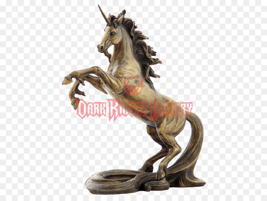 Bildhauerkunst Bronze-Skulptur Einhorn Statue - unicorn Schwanz
