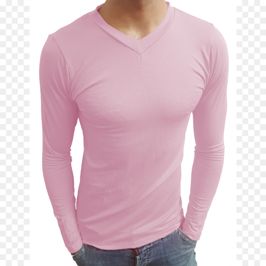 T-shirt Ärmel Rosa Kragen - T Shirt