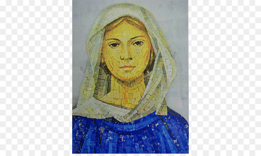 Madonna Mosaic Art Rosso Levanto Stone - pietra