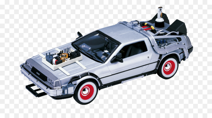 Dr. Emmett Brown DeLorean time machine Zurück in die Zukunft-Druckguss-Spielzeug, Welly - zurück in die Zukunft delorean