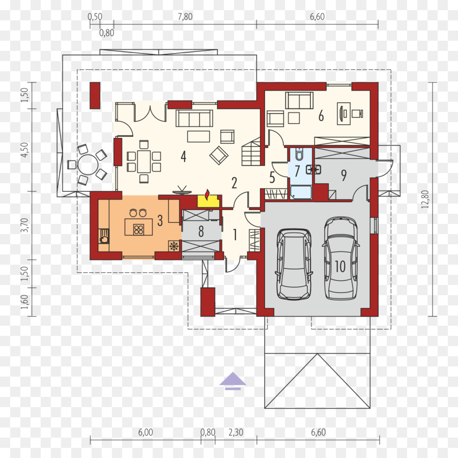Rzut Grundriss-Quadratmeter-Haus Archipelag - Haus