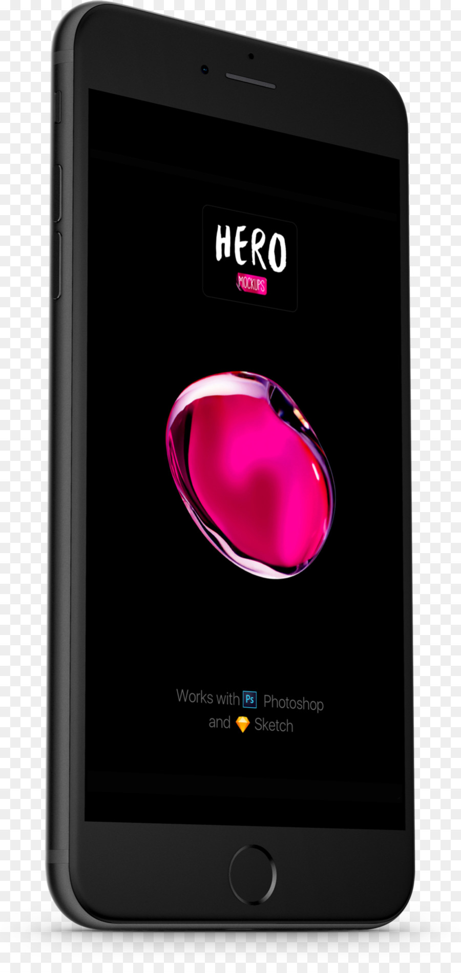 Funktion, Telefon, Smartphone Apple iPhone 7 Plus (32GB, Schwarz) - iphone mockup Skizze