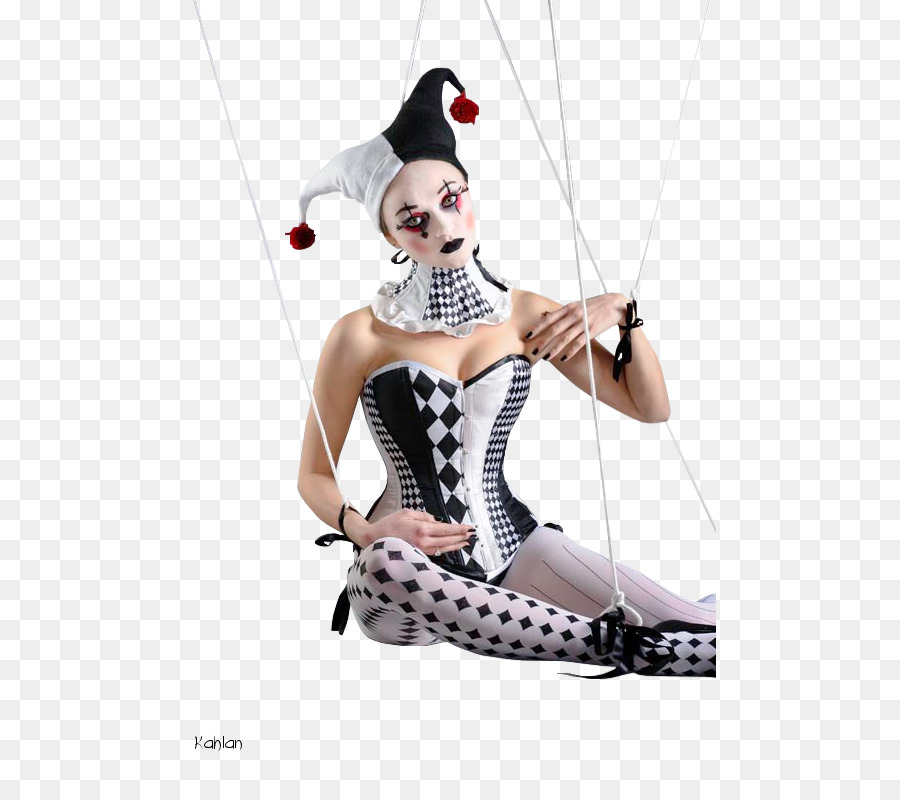 Harlekin Kostüm Pierrot Zirkus Korsett - Zirkus