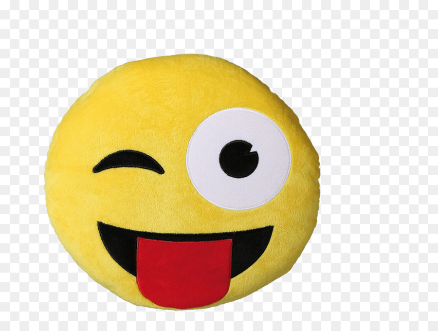 Kissen Polster Emoji Wink Emoticon - home Dekoration Material