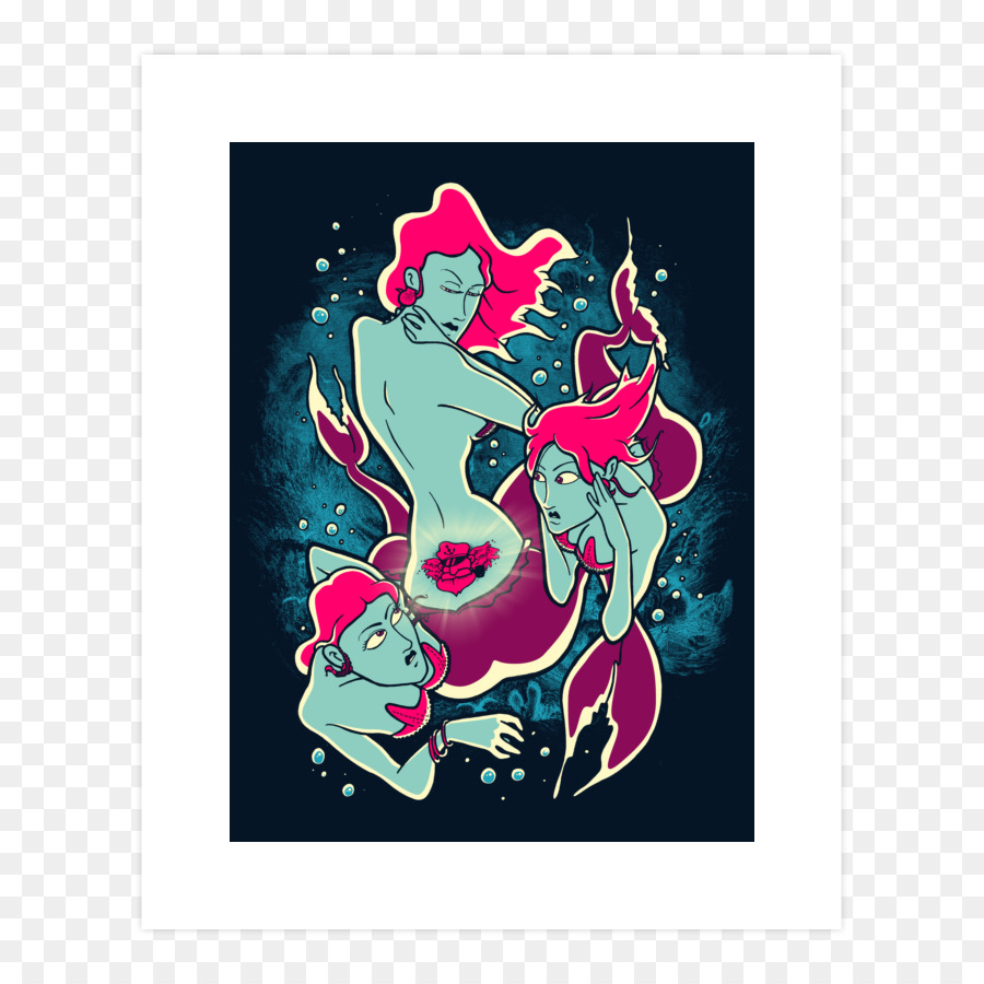 Abbildung Meerjungfrau-Legende-Mythos-Poster - Meerjungfrau