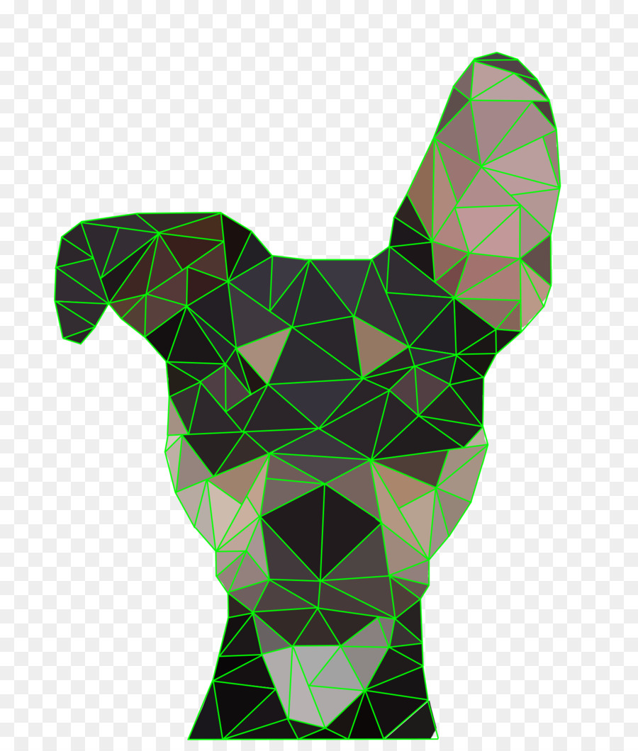 Labrador Thấp nhiều Vizsla Giác tam giác - màu xanh lá cây đa giác thấp