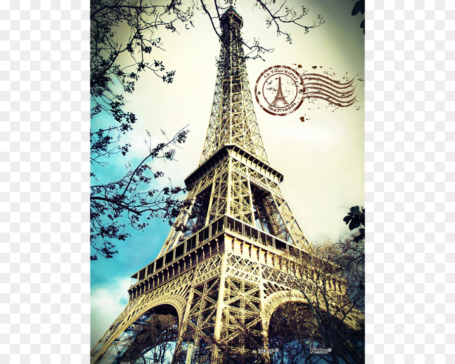 Eiffel Tower Wandtattoo Leinwand-Druck - Eiffelturm