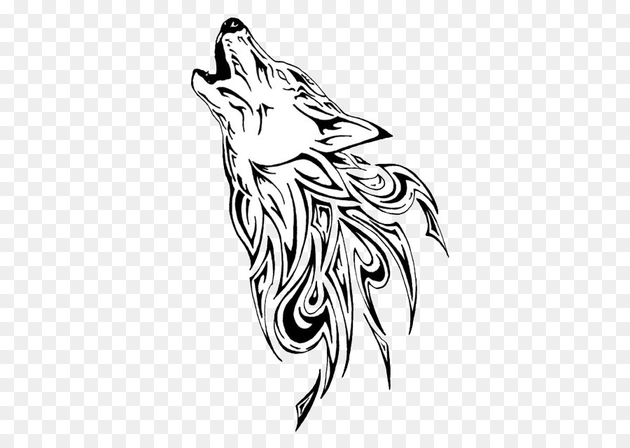 Wolf-Tattoo-Muster Zeichnung Brandmalerei - png-tattoo-designs