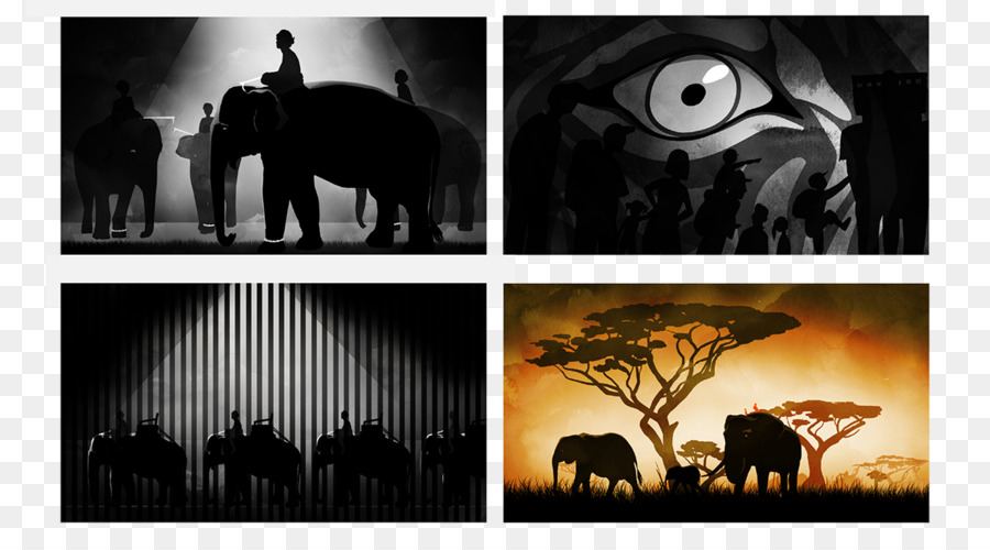 Nucco Gehirn Welt-Tier-Schutz-Grafik-Visual narrative Elefanten - schützen Sie die Tiere