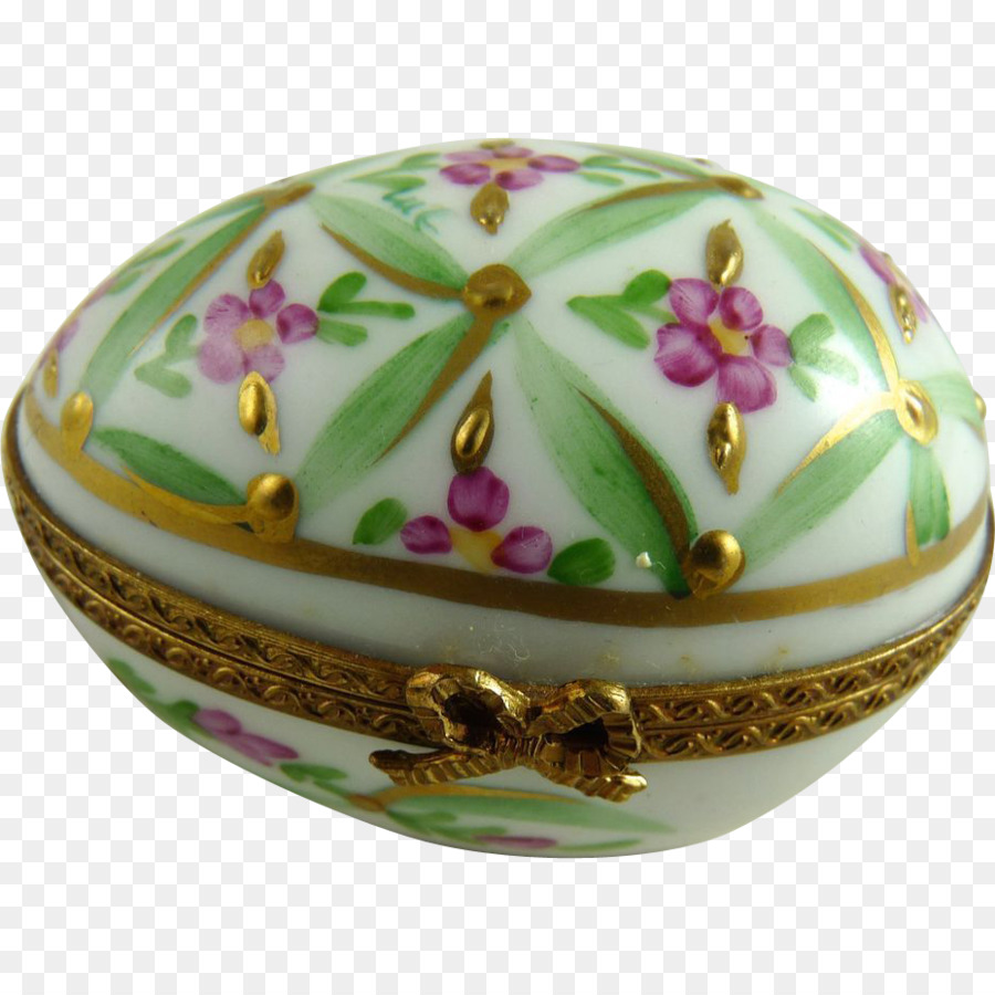 Limoges Porzellan Limoges-Porzellan Keramik Christmas ornament - hand bemalt floralen hintergrund