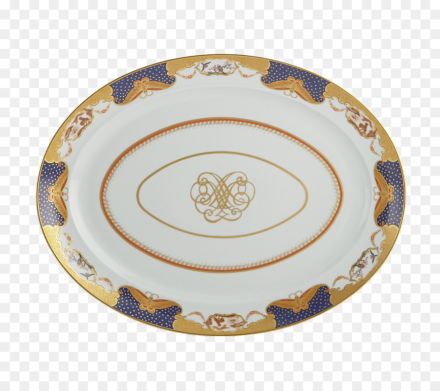 Platte Porzellan Mottahedeh & Company Teller Geschirr - Ovale Platte