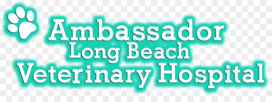 Botschafter Long Beach Veterinär-Krankenhaus-Logo-Marke Schrift Tierarzt - Tierarzt Klinik