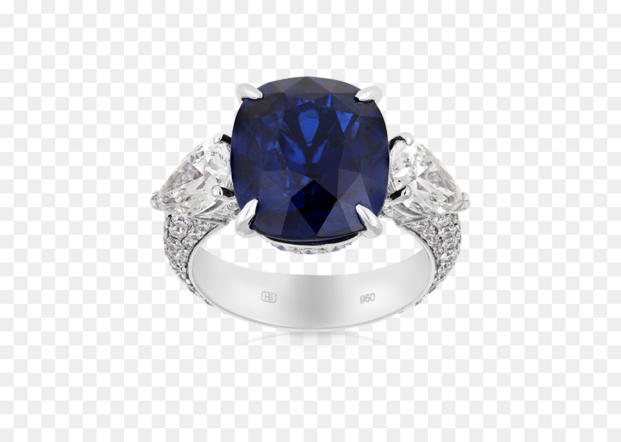 Sapphire Silver Diamond Produkt - Platin ring