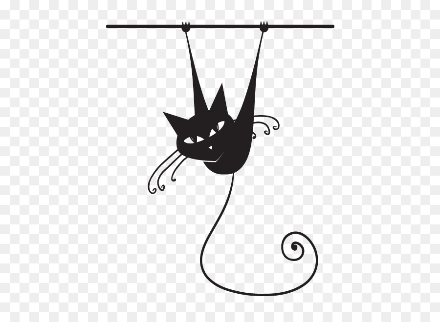 Aufkleber Black cat, Siamese cat Papier-Portable Network Graphics - Katze Zeichnung