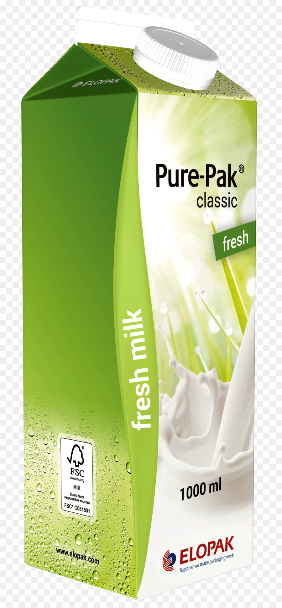 Verpackung und Kennzeichnung von Milch Elopak Karton-Papier - Milch