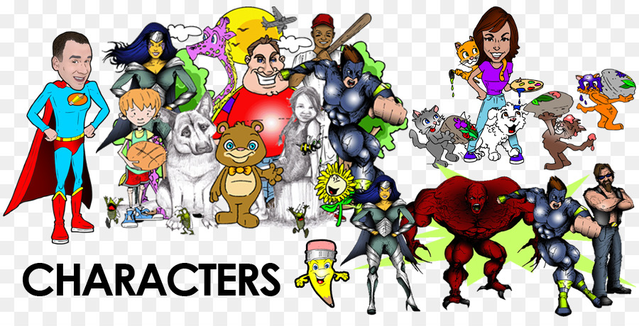 Illustrazione di arte di Clip di Supereroi comportamento Umano Azione e le Figure del Giocattolo - coppia creativa