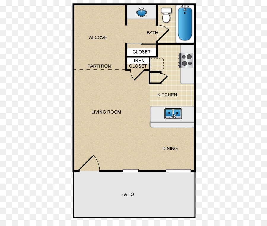 Eastwood Apartment Homes Grundriss Schlafzimmer - hand, gezeichnet, Farbe