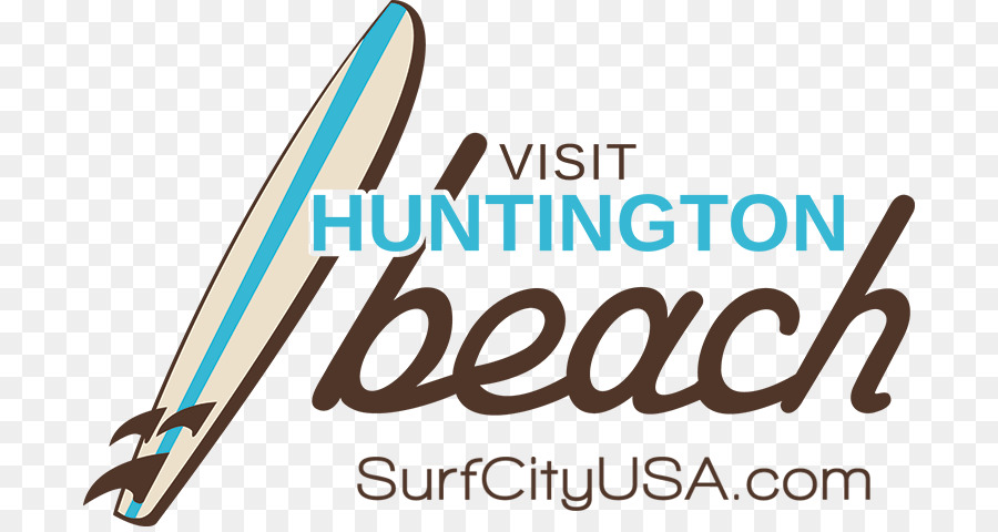 Besuchen Sie Huntington Beach-Logo Produkt-design Schrift - Strand Lagerfeuer
