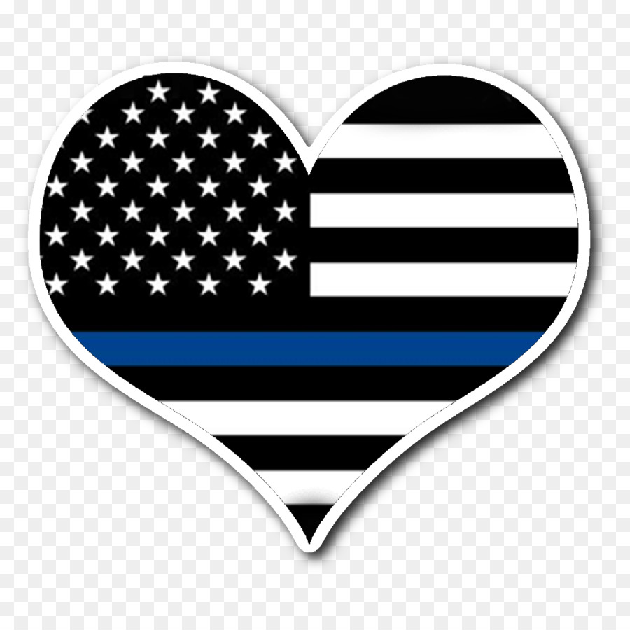 Flagge der Vereinigten Staaten-Vektor-Grafiken Herz Thin Blue Line - Vereinigte Staaten