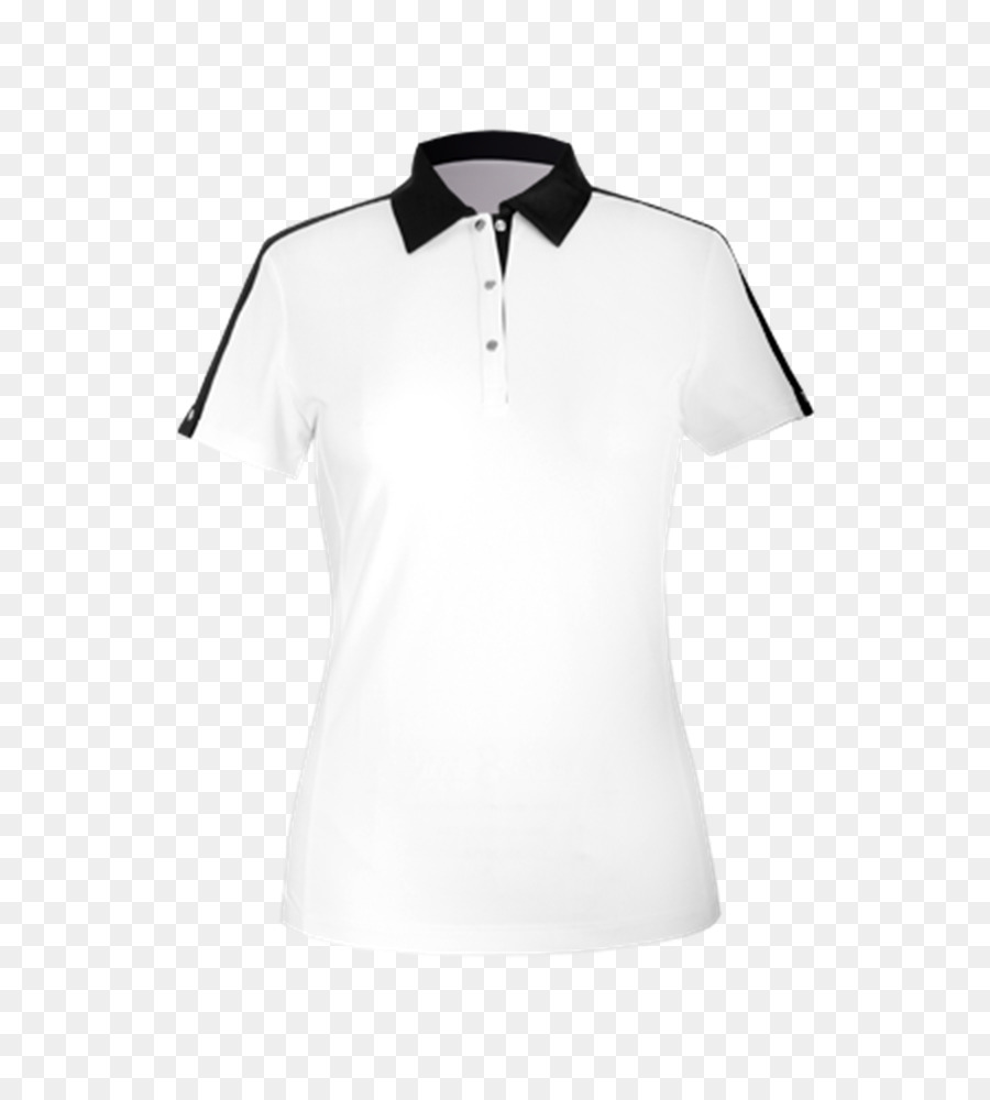 Polo T-shirt Uniforme Collare - bianco manica corta