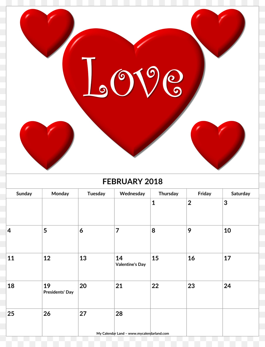 Calendario il Giorno di san Valentino febbraio 0 Cuore - il giorno di san valentino