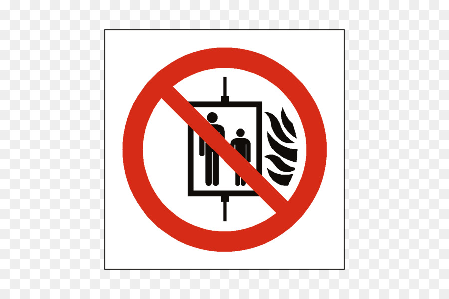 Zeichen Sicherheit Fahrstuhl Feuer-Symbol - Verbot von Zeichen