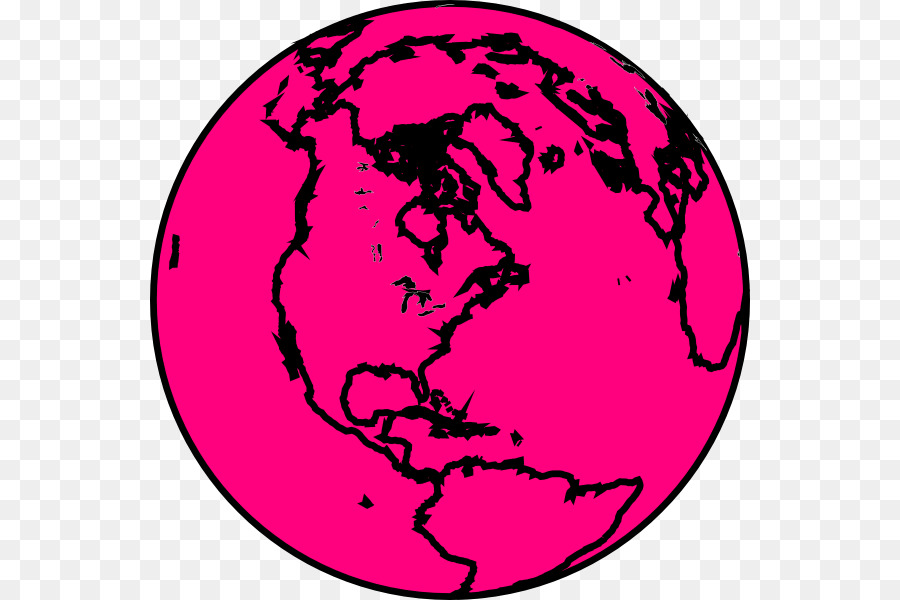 Global Youth Service-Tag-clipart-Globe-Pink M-Weiß - Globus