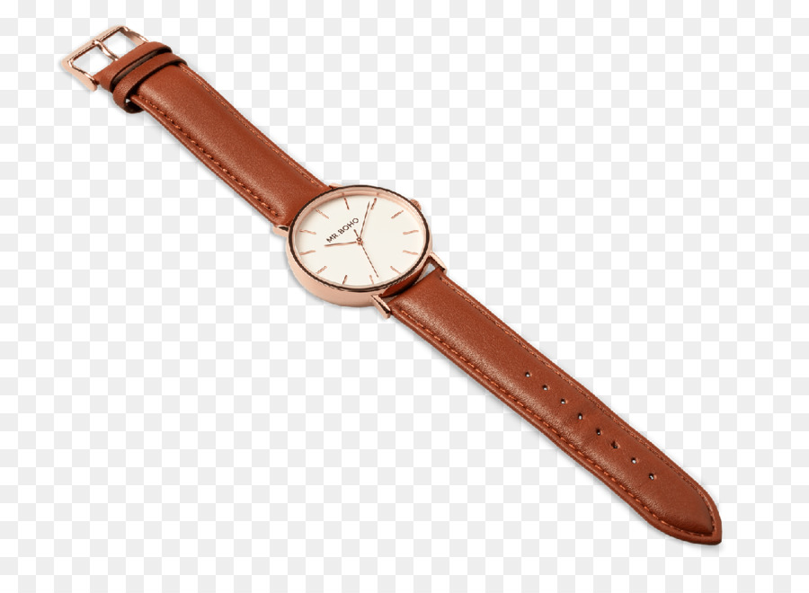 Uhrenarmband Uhr Armband Leder Rindsleder - metallic Kupfer