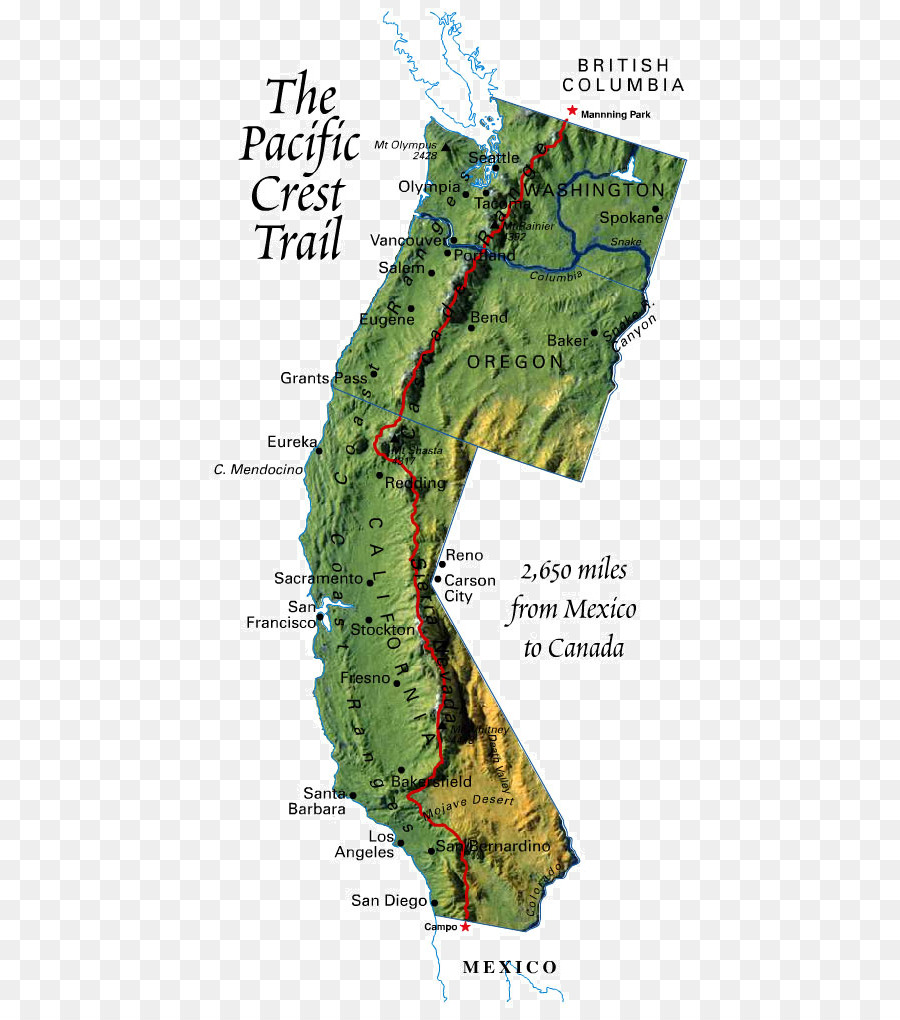 Appalachian Trail, Pacific Crest Trail, Long-distance trail Thru-Wandern - Wachstum park