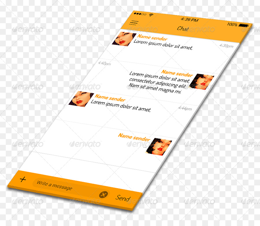 Smartphone Schrift Screenshot-Marke - Mobile UI