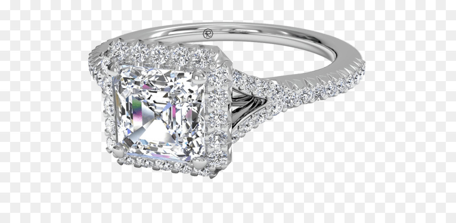 Diamant Ohrring Ehering Verlobungsring - eine perspektivische Ansicht