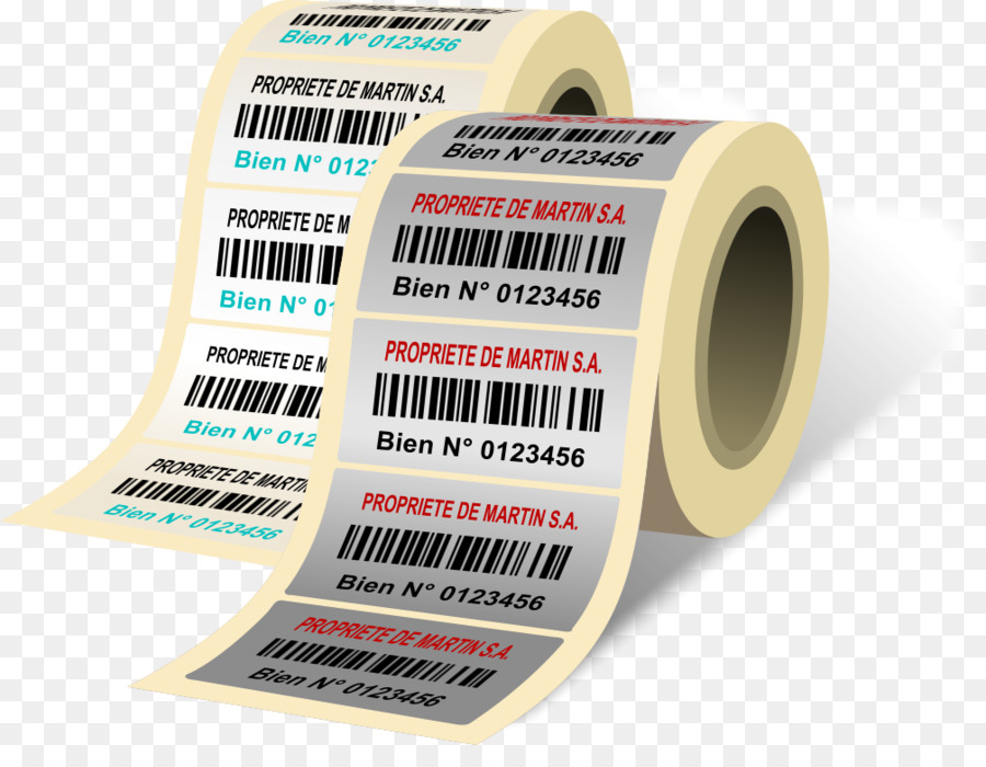 Label Barcode Inventar Text - Polyester