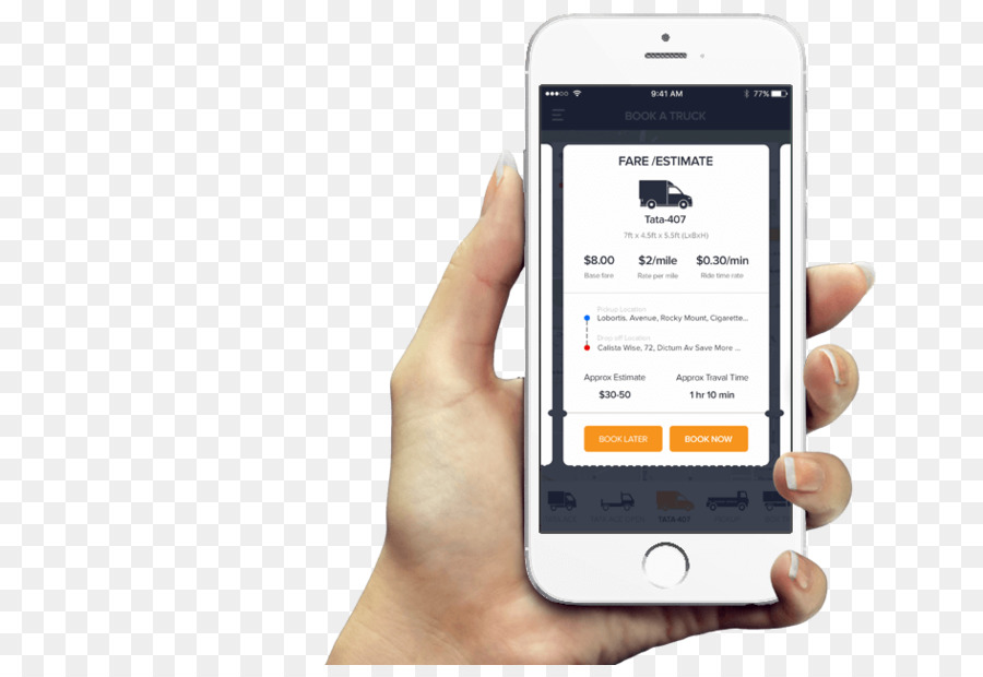 Autovermietung Taxi Fahrzeug Mobile app Entwicklung - Umzugs LKW