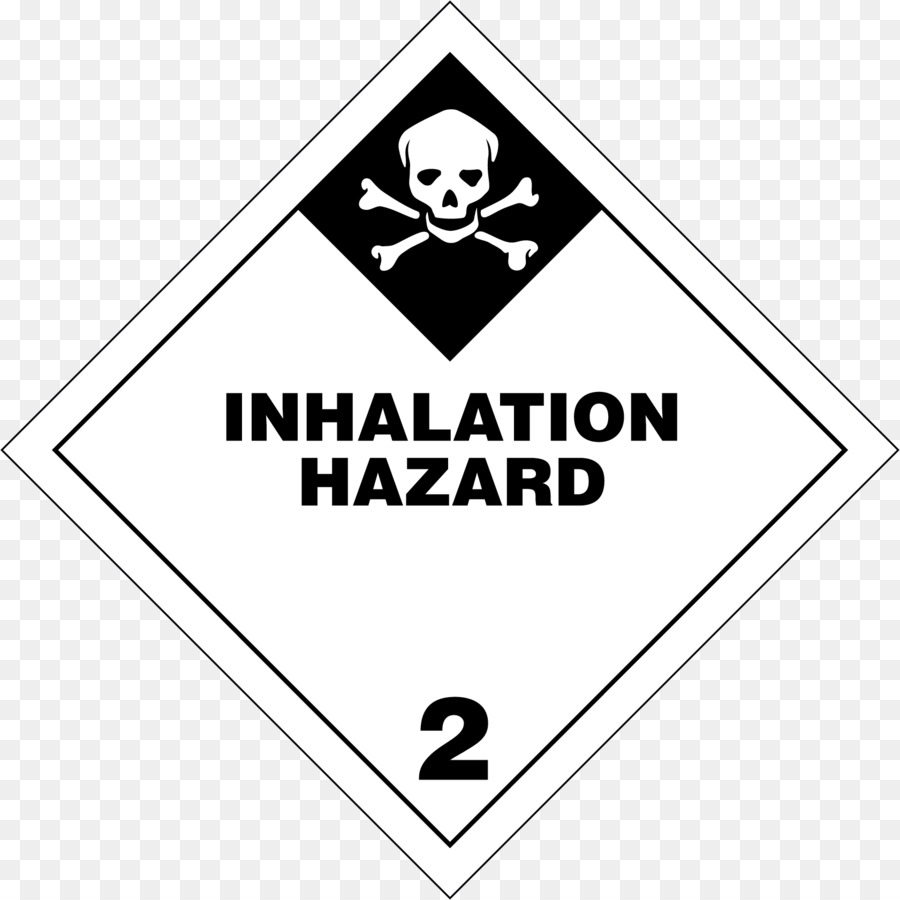 Gefahrgut Gefahren-Einatmen-Logo-Label - Giftgas