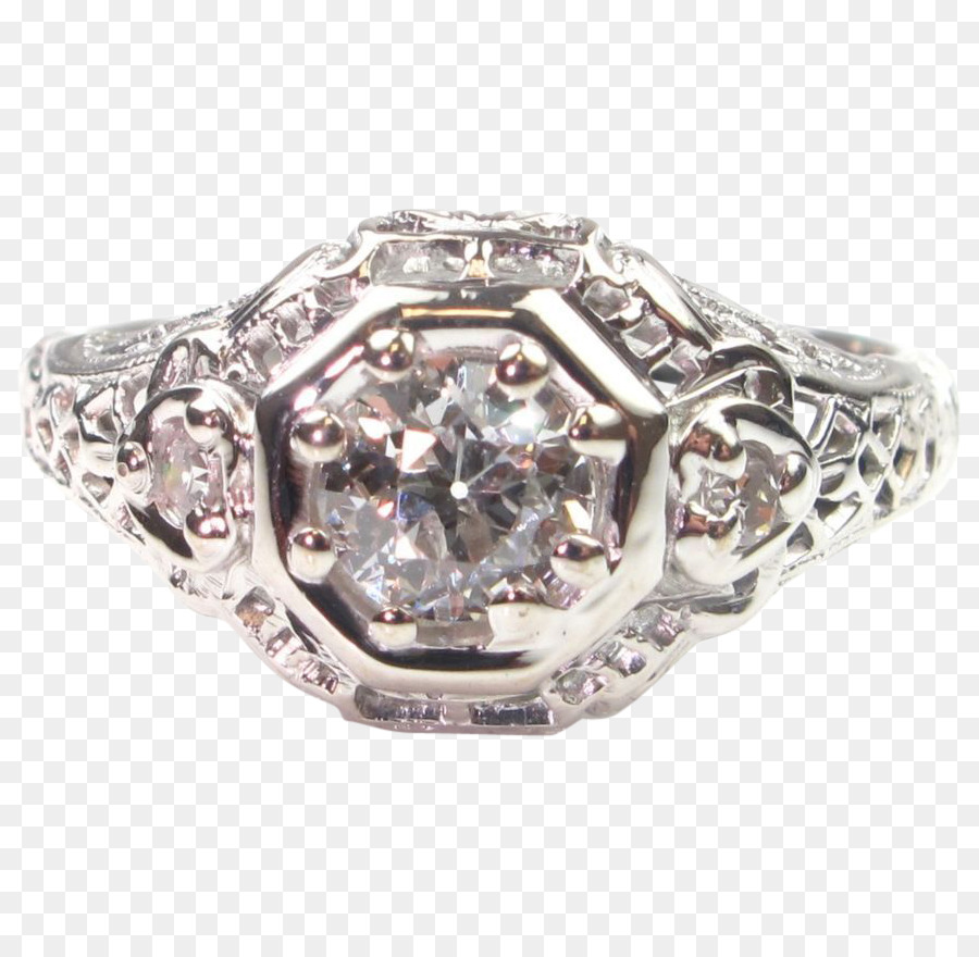 Ehering Silber Diamant Bling-bling - Ring