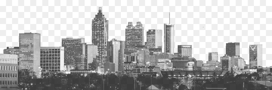 Centro di Atlanta Skyline in bianco e Nero Fotografia Paesaggio urbano - skyline di atlanta