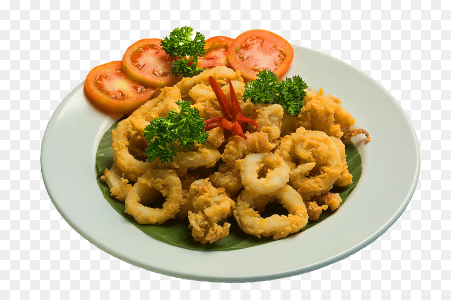 Zwiebel ring Tintenfische als Nahrung Vegetarische Küche Rezept-Indonesische Küche - Salz