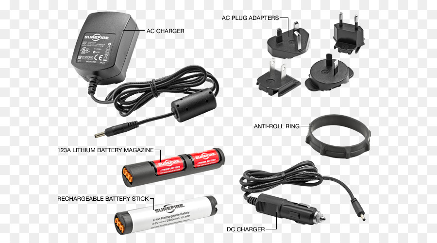 AC adapter SureFire R1 Lawman Elektro Akku Taschenlampe - high power Objektiv